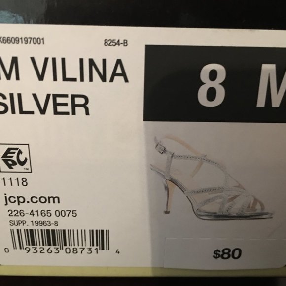 IM Vilina Silver Size 8 Wedding, Dinner, Dress Shoes Low Heel NEW - Picture 7 of 7